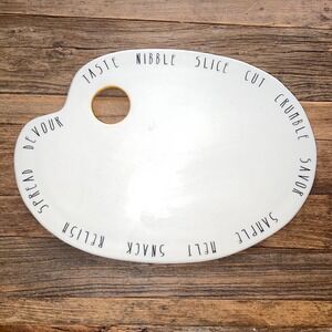 Magenta Rae Dunn Painters Palette 15" CHEESE‎ PLATTER Board Oval Charcuterie